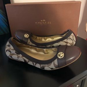 Coach Chelsey cap toe flats